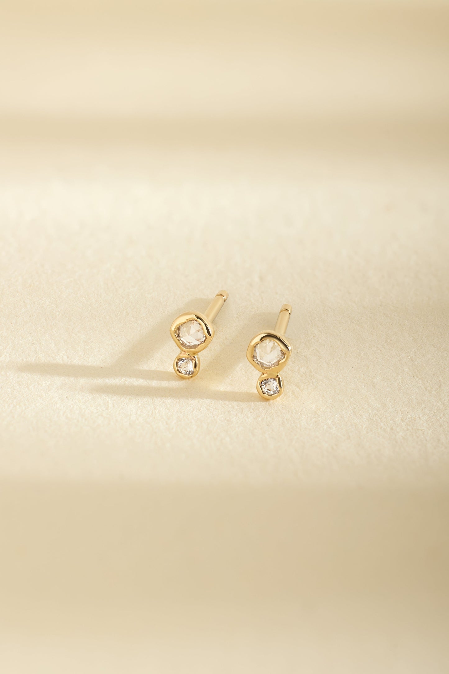 Marie 14K White Gold White Sapphire and Topaz Earrings