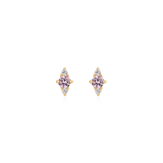 Kimberly Pink Sapphire and White Sapphire Earrings