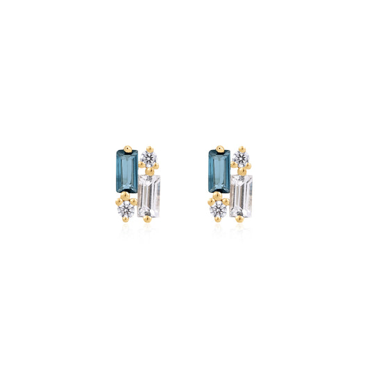 Ashland Sapphire and Topaz Earrings
