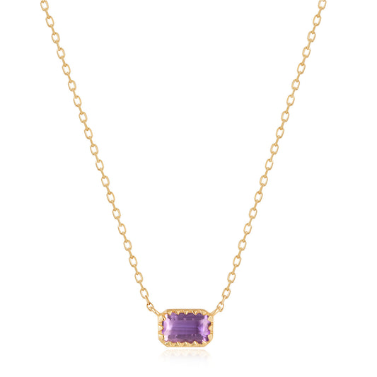 Candy Bar Amethyst Necklace