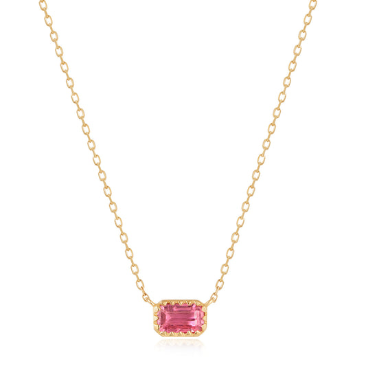 Candy Bar Pink Tourmaline Necklace