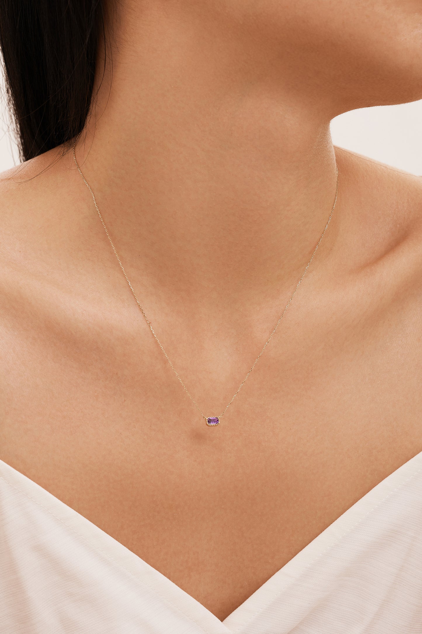 Candy Bar Amethyst Necklace
